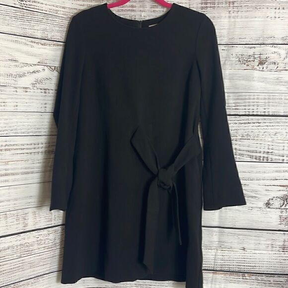 Rachel Rachel Roy Dress Womens Size 2 side tie long sleeve sheath Black Mini - Picture 3 of 12